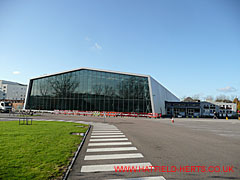 Battle of Britain Hall - hangar style building with glass side