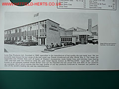 Hatfield factory photo inside cover of catalogue