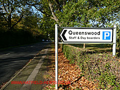 Queenswood road sign