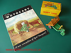 Motocart sales brochure and a Dinky diecast version and box