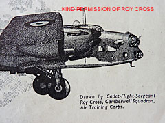 Close up of Roy's credit under his first drawings to be published in the ATC Gazette