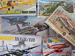 Assortment of Roy Cross Airfix artwork and boxes