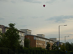 Balloon in the air above the de Havilland Campus halls of residence