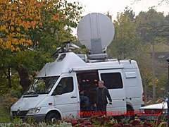 BBC outside broadcast van in the car park
