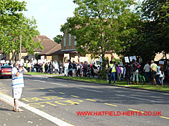 March in front of St Peter's Church, Bishop rise