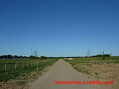 Further along the airfield track heading towards St Albans