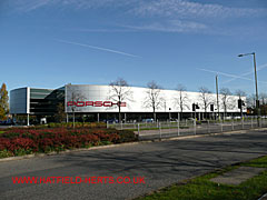 Porsche Showrooms, Hatfield Avenue - steel and glass arranged in curves