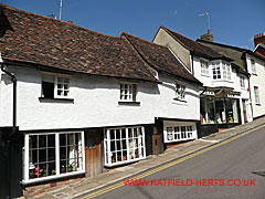 cottage-style buildings on Fore Street, Old Hatfield