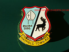 Hatfield Football Club - coloured enamel metal badge