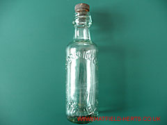 Internal screw top, straight sided clear glass bottle