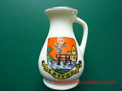 Arcadian white Crested China vase with Hertford crest