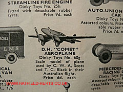 Dinky Toys Comet Racer 1936 ad