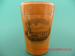 Mauchline ware shot glass container in sealed condition