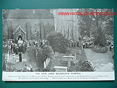 Funeral of the 3rd Marquess of Salisbury postcard