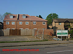 View of brownfield housing development on Roe Green Lane