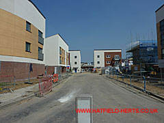 View from de Havilland Campus end of new housing