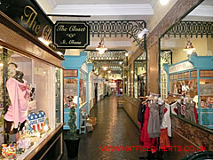 Old style shopping arcade