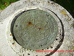 Close up of sundial