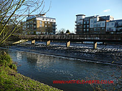 Weir and footbridge near Folly Island