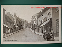 monochrome Fore Street view postcard