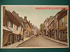 colourised Fore Street view postcard