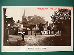 monochrome postcard view of Brewery Hill