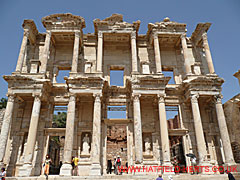 Facade of the library at Ephesus, Turkey