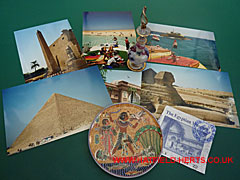 Montage of photos and objects relating to Egypt